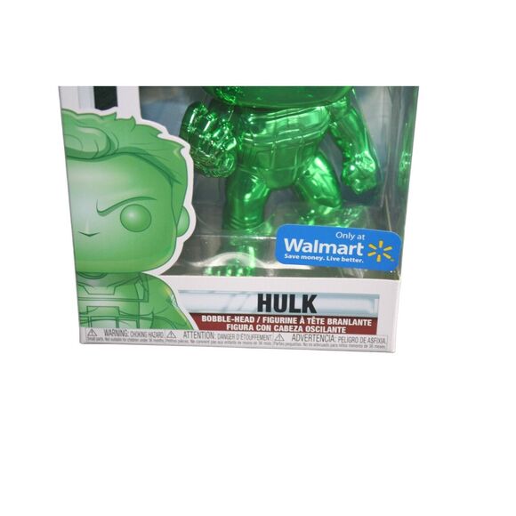 Funko Pop Marvel Avengers Endgame Hulk #499 Green Chrome (Walmart Exclusive) - Picture 4 of 11
